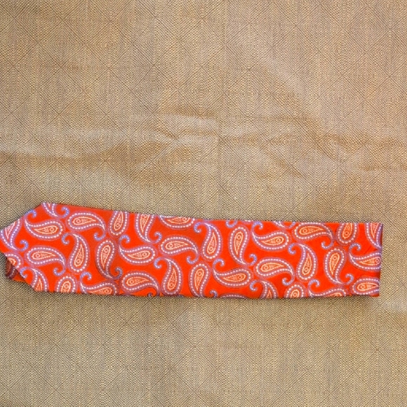 Michael Kors Orange Paisley Scarf - Picture 1 of 2